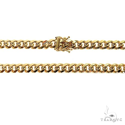 14k Yellow Gold Hollow Miami Cuban Link Chain 6.6mm 26 inches 69644 - Image 4