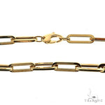 14k Yellow Gold Hollow Paperclip 5.6mm 24 inches 69738 - Image 3