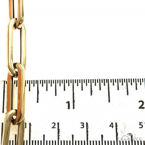 14k Yellow Gold Hollow Paperclip 6.5mm 24 inches   68350 - Image 3