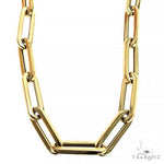 14k Yellow Gold Hollow Paperclip 6.5mm 24 inches   68350 - Image 1