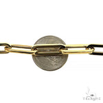 14k Yellow Gold Hollow Paperclip Link Chain  7.7mm 22 inches   68353 - Image 4