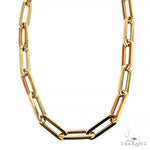 14k Yellow Gold Hollow Paperclip 6.5mm 22 inches 68346 - Image 1