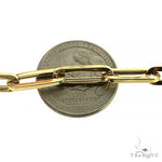 14k Yellow Gold Hollow Paperclip chain 5.8mm 18 inches   68345 - Image 3