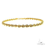 14k Yellow Gold Hollow Rope Bracelet 3.8mm 7 inches 70049 - Image 1