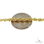 14k Yellow Gold Hollow Rope Bracelet 3.8mm 7 inches 70049 - Image 4