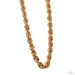 14k Yellow Gold Hollow Rope Link Chain 4.7mm 20 Inches 70071 - Image 2