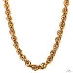 14k Yellow Gold Hollow Rope Link Chain 4.7mm 24 Inches 70073 - Image 1