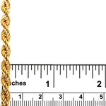 14k Yellow Gold Hollow Rope Link Chain 4.7mm 24 Inches 70073 - Image 6