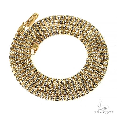 14k Yellow Gold Iced Link Chain 4.8mm 24 Inches 70275 - Image 3