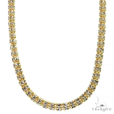 14k Yellow Gold Iced Link Chain 4.8mm 24 Inches 70275 - Image 1