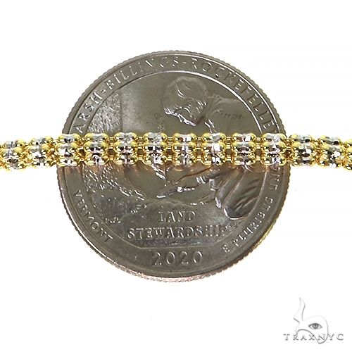 14k Yellow Gold Iced Link Chain 3.4mm 22 inches 70274 - Image 3