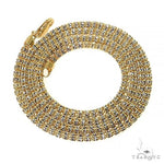 14k Yellow Gold Iced chain 4.5mm 22 inches 69784 - Image 1