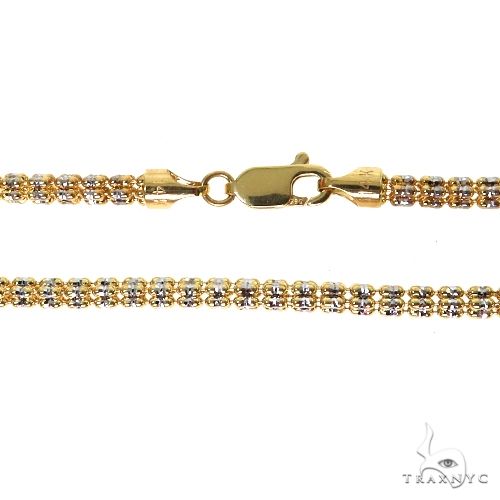 14k Yellow Gold Iced chain 4.5mm 22 inches 69784 - Image 4