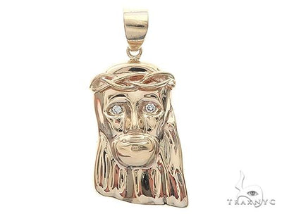 14k Yellow Gold Jesus Pendant 35495 - Image 1