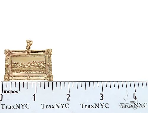 14k Yellow Gold Last Supper Pendant 44366 - Image 6