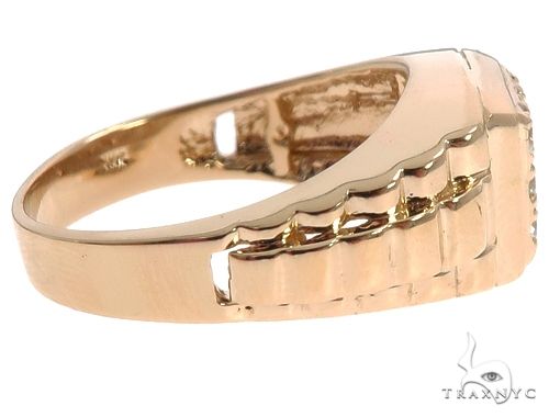 14k Yellow Gold Men's Diamond Ring 64663 - Image 5