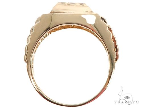 14k Yellow Gold Men's Diamond Ring 64663 - Image 7