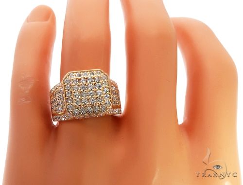 14k Yellow Gold Men's Diamond Ring 64665 - Image 8