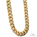 14k Yellow Gold Miami Cuban Hollow Chain 22 Inches 7.5mm 64812 - Image 2