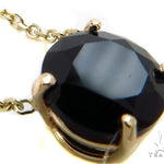 14k Yellow Gold Onyx Necklace & Earrings Set 40029 - Image 5