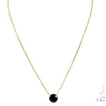 14k Yellow Gold Onyx Necklace & Earrings Set 40029 - Image 8