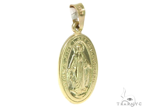 14k Gold Holy Mary Gold Pendant 45102 - Image 3