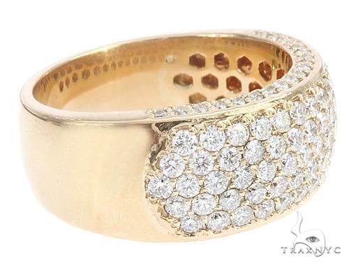 14k Yellow Gold Prong Diamond Band 65069 - Image 3