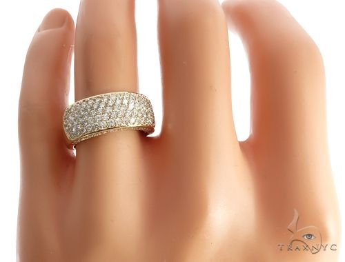 14k Yellow Gold Prong Diamond Band 65069 - Image 6