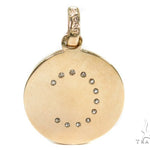 14k Yellow Gold Prong Diamond Initial C Pendant-39987 - Image 4