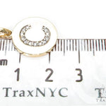 14k Yellow Gold Prong Diamond Initial C Pendant-39987 - Image 7