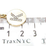 14k Yellow Gold Prong Diamond Initial K Pendant-39985 - Image 7