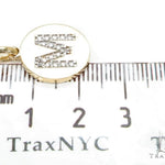 14k Yellow Gold Prong Diamond Initial M Pendant-39986 - Image 7