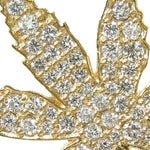 14k Diamond Maple Leaf Pendant 39993 - Image 3
