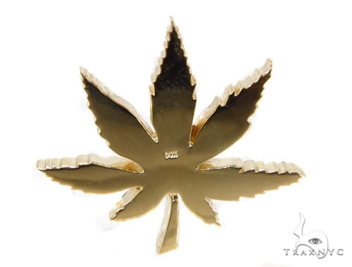 14k Diamond Maple Leaf Pendant 39993 - Image 5