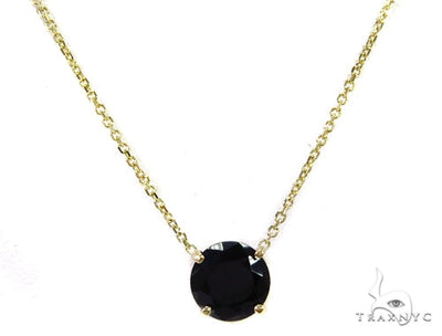 14k Yellow Gold Onyx Necklace 40017 - Image 1