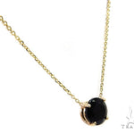 14k Yellow Gold Onyx Necklace 40017 - Image 2