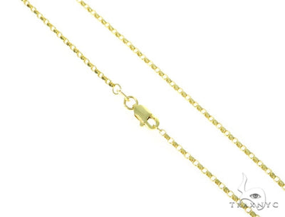14k Yellow Gold Round Cable Chain 18 Inches 1mm   45273 - Image 1