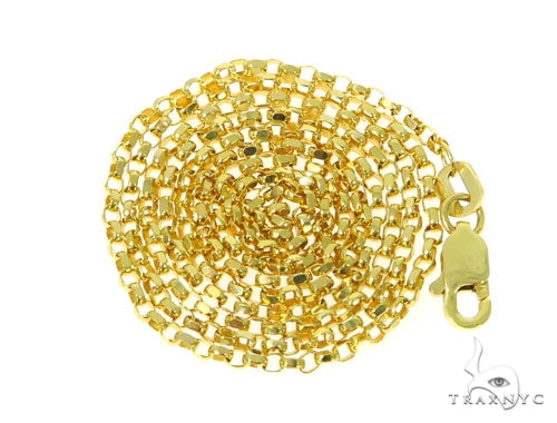 14k Yellow Gold Round Cable Chain 18 Inches 1mm   45273 - Image 4