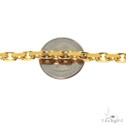 14k Yellow Gold Solid Anchor Link Diamond Cut Bracelet 5mm 8.5 inches 69614 - Image 3