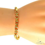 14k Yellow Gold Solid Anchor Link Diamond Cut Bracelet 5mm 8.5 inches 69614 - Image 5