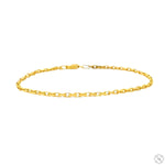 14k Yellow Gold Solid Anchor Link Diamond Cut Bracelet 2mm 8 Inches 70448 - Image 2