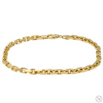 14k Yellow Gold Solid Anchor Link Diamond Cut Bracelet 3.7mm 8.25 inches 70255 - Image 1