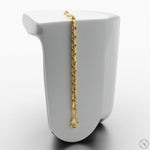 14k Yellow Gold Solid Anchor Link Diamond Cut Bracelet 3.7mm 8.25 inches 70255 - Image 3