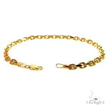 14k Yellow Gold Solid Anchor Link Diamond Cut Bracelet 4.7mm 8 inches 70439 - Image 2