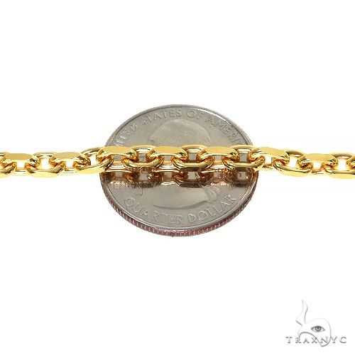 14k Yellow Gold Solid Anchor Link Diamond Cut Bracelet 4.7mm 8 inches 70439 - Image 3