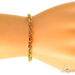 14k Yellow Gold Solid Anchor Link Diamond Cut Bracelet 4.7mm 8 inches 70439 - Image 5
