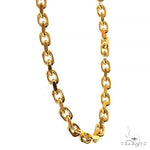 14k Yellow Gold Solid Anchor Link Diamond Cut Chain 4mm 22 inches 69616 - Image 2