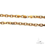 14k Yellow Gold Solid Anchor Link Diamond Cut Chain 4mm 22 inches 69616 - Image 4