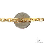 14k Yellow Gold Solid Anchor Link Diamond Cut Chain 5mm 18 inches 70121 - Image 4