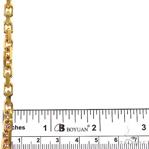 14k Yellow Gold Solid Anchor Link Diamond Cut Chain 5mm 22 inches 69618 - Image 5